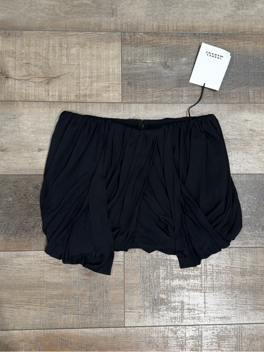 Isabel Marant Ambrine draped mini skirt in black NWT - Picture 3 of 9